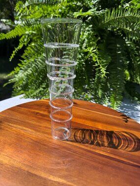 Vintage Mardi Gras Spiral Glass Flute/Vase